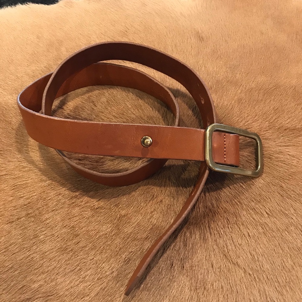 J. Crew Italian Leather Belt Tan Small